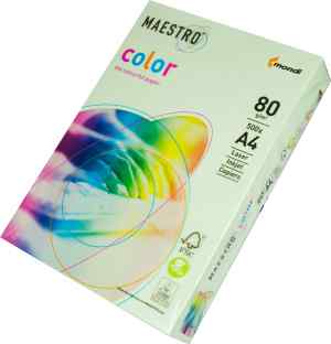 Папір кольоровий Maestro Color Pastel А4, 80 г/м2, світло-зелений(green) GN27, 500 арк. - фото 1