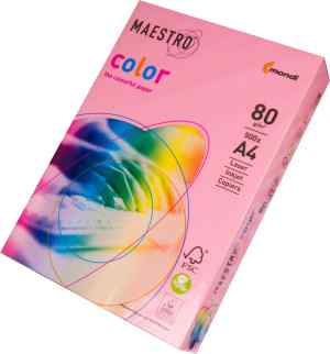 Папір кольоровий Maestro Color Pastel А4, 80 г/м2, рожевий(pink) PI25, 500 арк. - фото 1