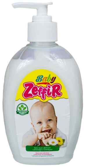 Мыло жидкое с дозатор-насосом, 330 мл Zeffir, детское с ромашкой и календулой - фото 1