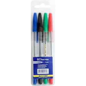 Набір кулькових ручок Buromax, в наборі 4 кольора - фото 1