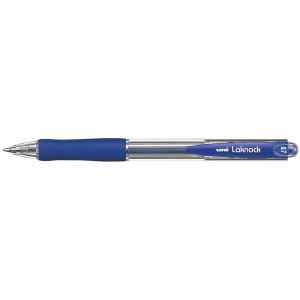 Ручка шариковая автомат. Uni Laknock SN-100(07) синяя	 - фото 1