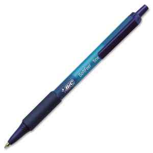 Ручка масляная автоматическая BiG Soft Feel прорезиненный  грипп, пишущий узел 0,35мм, синяя - фото 1