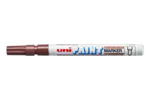 Маркер перманентный технический Uni Paint Marker PX-21, 0,8 - 1,2 мм, конусообразный наконечник, коричневый - фото 1