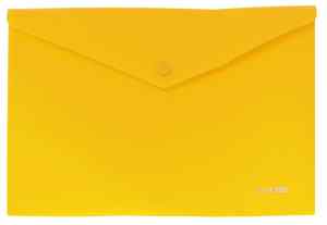 Папка-конверт на кнопці А4 Economix, фактура діагональ, непрозора, жовта - фото 1