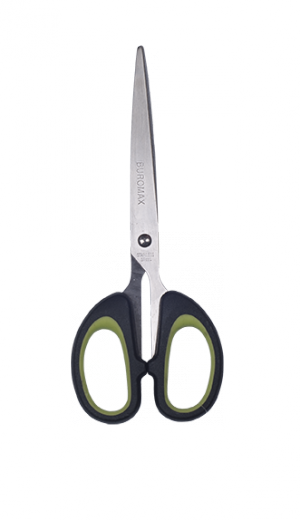 Ножиці офісні з гумовими вставками 20.7 см Jobmax, жовті BM.4534-08 - фото 1