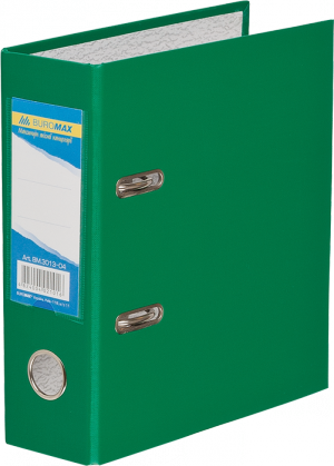 Папка-регистратор, 70 мм, А5, Buromax, односторонняя, зеленая - фото 1