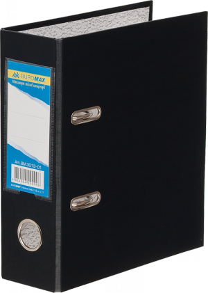Папка-регистратор, 70 мм, А5, Buromax, односторонняя, черная - фото 1