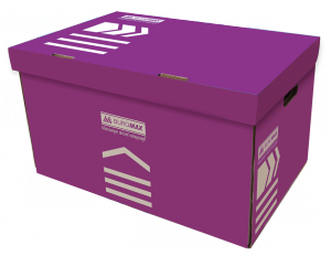 Короб архивный для боксов, Buromax, 560х380х265мм, фиолетовый - фото 1
