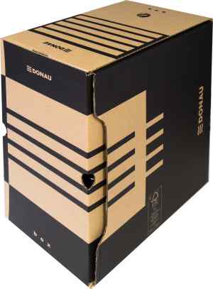 Бокс-архив картонный Donau А4, 200 мм коричневый - фото 1