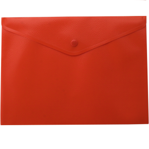 Папка-конверт на кнопці А4 Buromax, непрозора, червона - фото 1