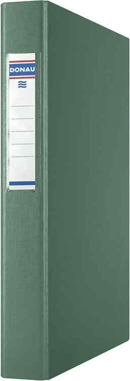 Папка-реєстратор 4 кільця, 40 мм, А4 Donau картон зелена - фото 1