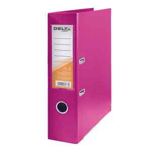 Папка-регистратор, 50 мм, А4, Delta, двухсторонняя, розовая - фото 1