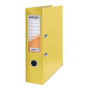 Папка-регистратор DELTA А4, 75 мм, желтая - фото 1