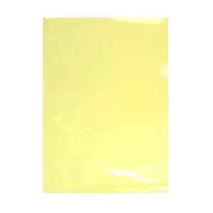 Папка-куточок А4, Delta 120 мкм, прозоро-глянцева, жовта - фото 1