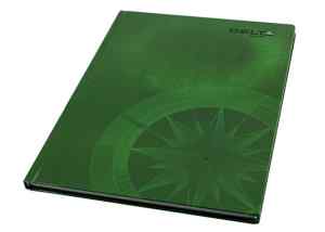 Книга обліку А4, Delta тверда обкладинка, 96 арк, клітинка, зелена - фото 1