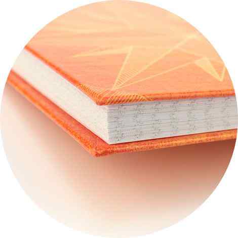 Книга обліку А4, Delta тверда обкладинка, 96 арк, клітинка, помаранчева-фото2