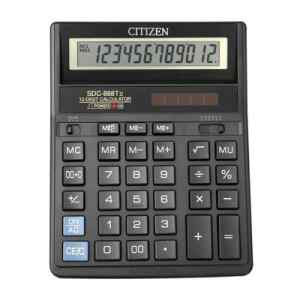 Калькулятор Citizen SDC-888TII, 158x203x31мм, 12 розрядний, 2 джерела живлення, чорний - фото 1