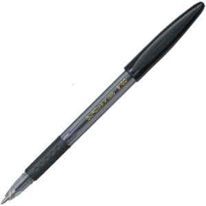 Ручка шариковая Вuromax-8100, прозрачный корпус  с гриппом, черная - фото 1