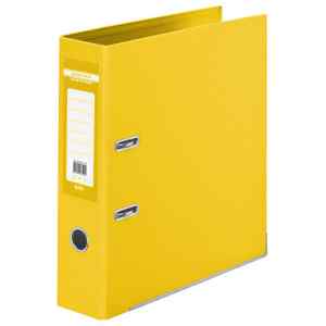 Папка - регистратор Buromax Lux A4, 70 мм, желтая - фото 1