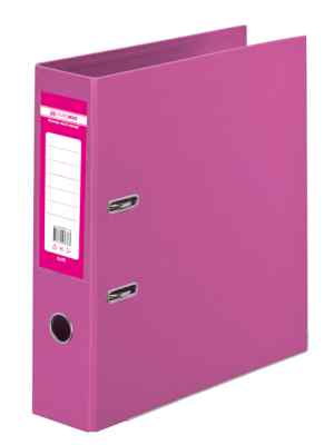 Папка - регистратор Buromax Lux A4, 70 мм, розовая - фото 1