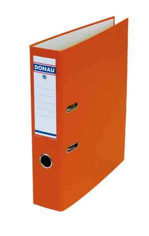 Папка-реєстратор, 50 мм, А4, Donau Premium, двостороння, помаранчева - фото 1