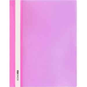 Скоросшиватель А4, Economix, прозрачная верхняя обложка, розовый - фото 1