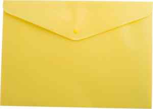 Папка-конверт на кнопці А4 Buromax, непрозора, жовта - фото 1