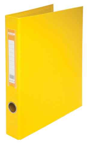 Папка-реєстратор 2 кільця, 40 мм, А4 Buromax, картонна, жовта - фото 1
