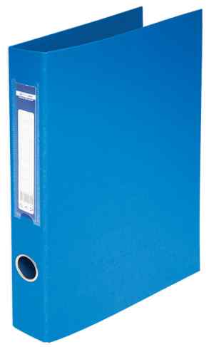 Папка-реєстратор 2 кільця, 40 мм, А4 Buromax, картонна, синя - фото 1