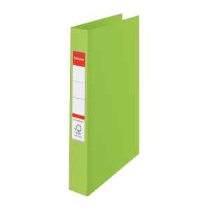 Папка-реєстратор 2 кільця, 35 мм, А4 Esselte, картонна, зелена - фото 1