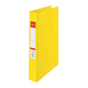 Папка-реєстратор 2 кільця, 35 мм, А4 Esselte, картонна, жовта - фото 1
