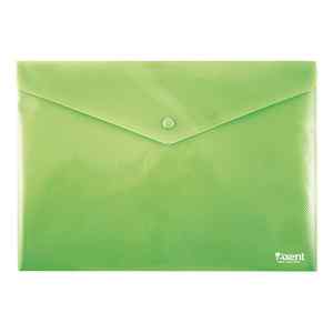 Папка-конверт на кнопке А4 Аxent, непрозрачная, зеленая - фото 1