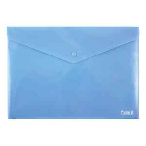 Папка-конверт на кнопке А4 Аxent, непрозрачная, синяя - фото 1