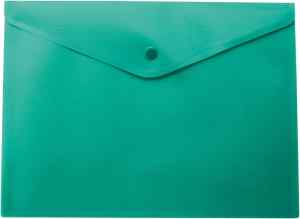 Папка-конверт на кнопці А5 Buromax, непрозора, зелена - фото 1