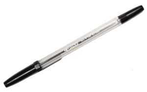 Ручка шариковая 4Оffice 4-106, прозрачный корпус, черная - фото 1