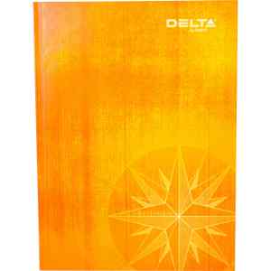 Книга обліку А4, Delta тверда обкладинка, 96 арк, клітинка, помаранчева - фото 1