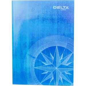 Книга обліку А4, Delta тверда обкладинка, 96 арк, клітинка, синя - фото 1