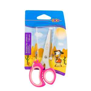 Ножницы детские Zibi 5010, 128 мм, пластиковые ручки с резиновыми вставками, розовые - фото 1