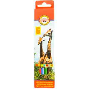 Олівці кольорові Koh-i-Noor Зоопарк, 6 кольорів - фото 1