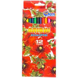 Карандаши цветные J.Otten Маки 7303-12, 12 цветов - фото 1