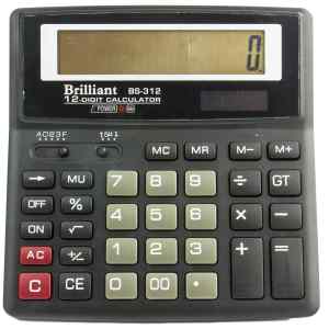 Калькулятор Brilliant BS-312, 156х157х34мм, 12 розрядний, 2 джерела живлення - фото 1
