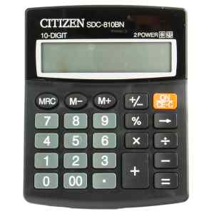 Калькулятор Citizen SDC-810, 100x125x34мм, 10 разрядный, 2 источника питания - фото 1
