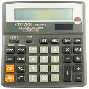 Калькулятор Citizen SDC-620, 156x156x31мм, 12 разрядный, 2 источника питания - фото 1