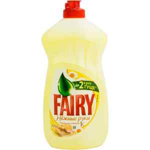 Засіб миючий для посуду Fairy, Ніжні руки, ромашка та вітамін Е, 500 мл - фото 1