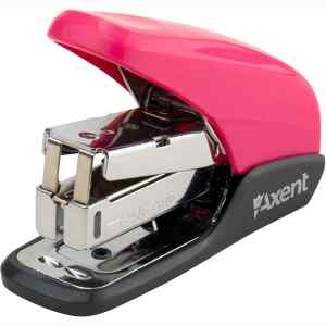 Степлер №24/6, 20арк., Axent Shell PS 4841 пластиковый, розовый - фото 1