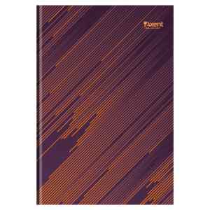 Книга обліку А4, тверда обкладинка Axent Diagonal, 192 аркуша, помаранчева, клітинка  - фото 1