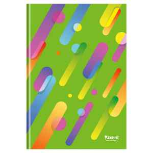 Книга обліку А4, тверда обкладинка Axent Colour Rain, 96 аркуша, зелена, клітинка  - фото 1