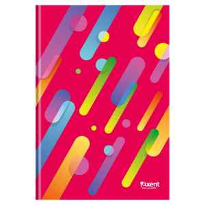 Книга учета А4, твердая обложка Axent Colour Rain, 96 л, красная, клетка - фото 1