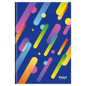 Книга обліку А4, тверда обкладинка Axent Colour Rain, 96 аркуша, синя, клітинка  - фото 1