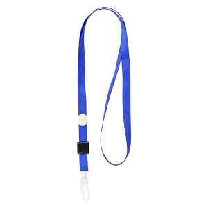 Шнурок для бейджа  Axent с пластиковым карабином, синий - фото 1